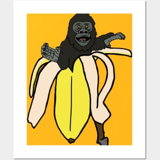 Chester Chimp Banana Logo Posters and Art